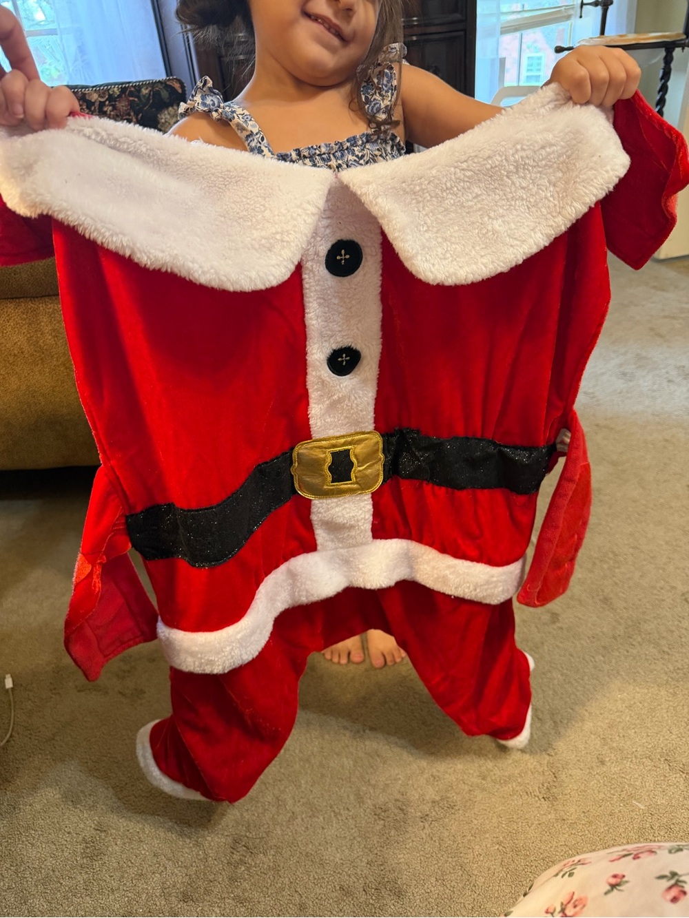 Doggie Santa Costume Set - Red & White Holiday Outfit
